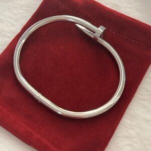 Elegant Silver Nail Bracelet